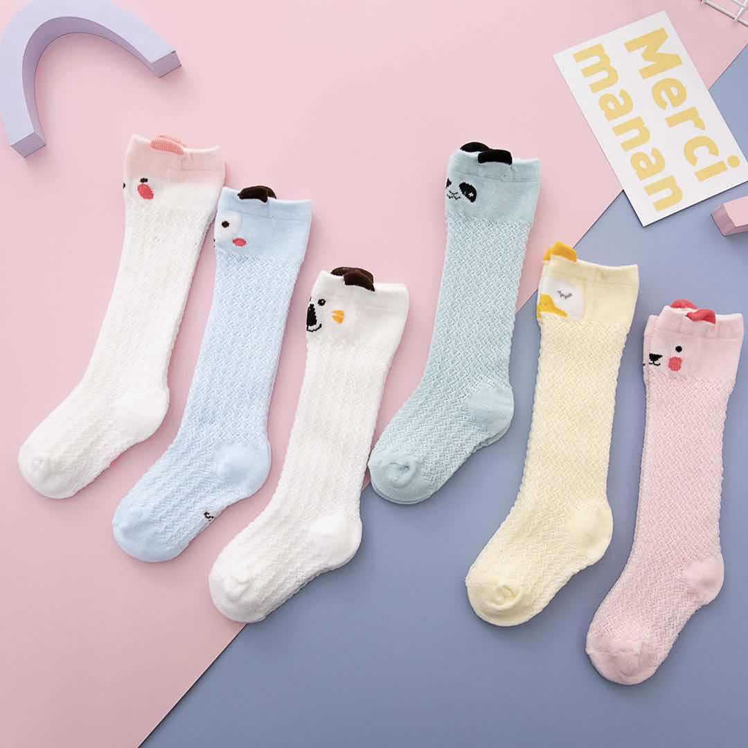 Children's socks, men's summer mosquito-proof knee-high stockings, cartoon breathable baby and baby Class a girls' socks, comfortable and skin-friendly details Picture