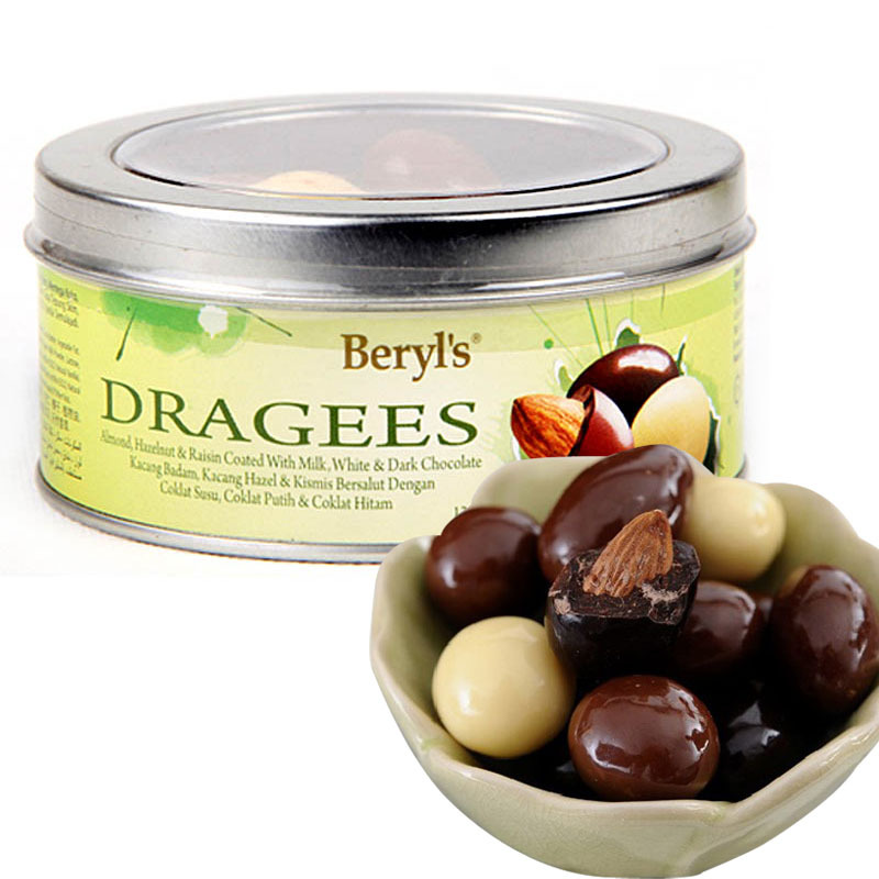 Malaysian imported Beryl's black chocolate 120g, nut-filled dessert snack, chestnut flavor, rich and delicious details Picture