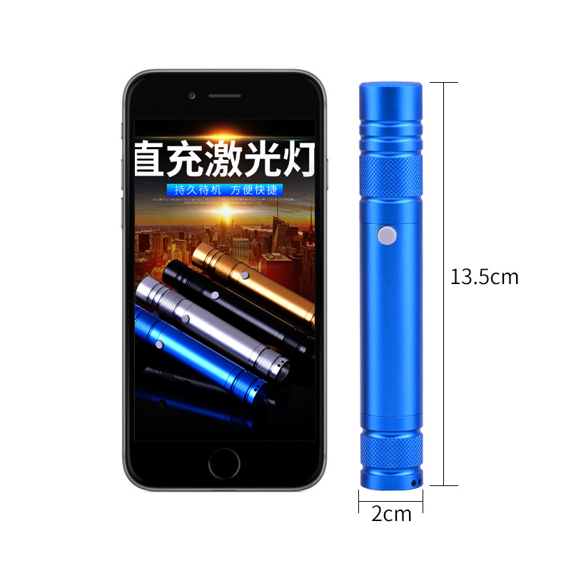 2019 New USB charging laser flashlight, hand-held shooting tower sand table, laser lamp, laser pen wholesale, multi-functional strong light illumination Specification image