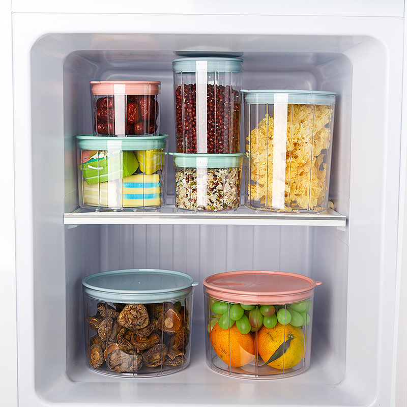 Grain and cereal storage jars, food sealed and fresh-keeping transparent kitchen storage plastic candy jars, children's sealed boxes Application Scenario