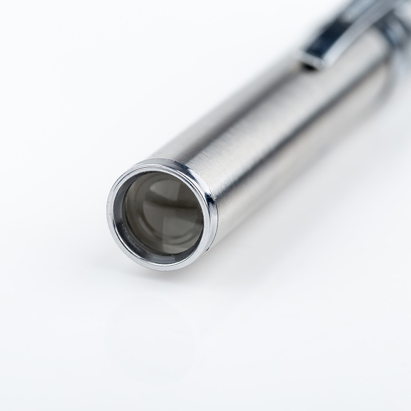 Stainless steel mini flashlight, household and medical strong light, white light, yellow light, hand-held, logo customized, portable small lighting tool Application Scenario