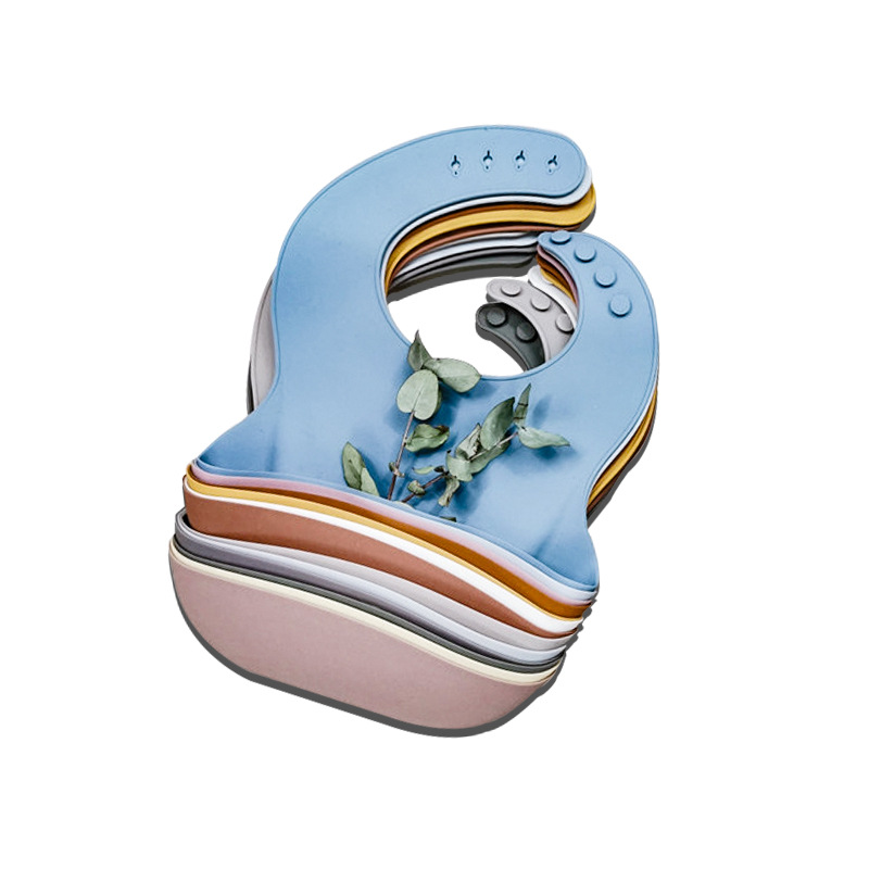 Food Grade Silicone Bib For Infants And Toddlers Three-Dimensional Printed Soft Saliva Towel For Eating And Feeding Waterproof Bib Non-Washable Durable Bib/Saliva Towel Specification drawing