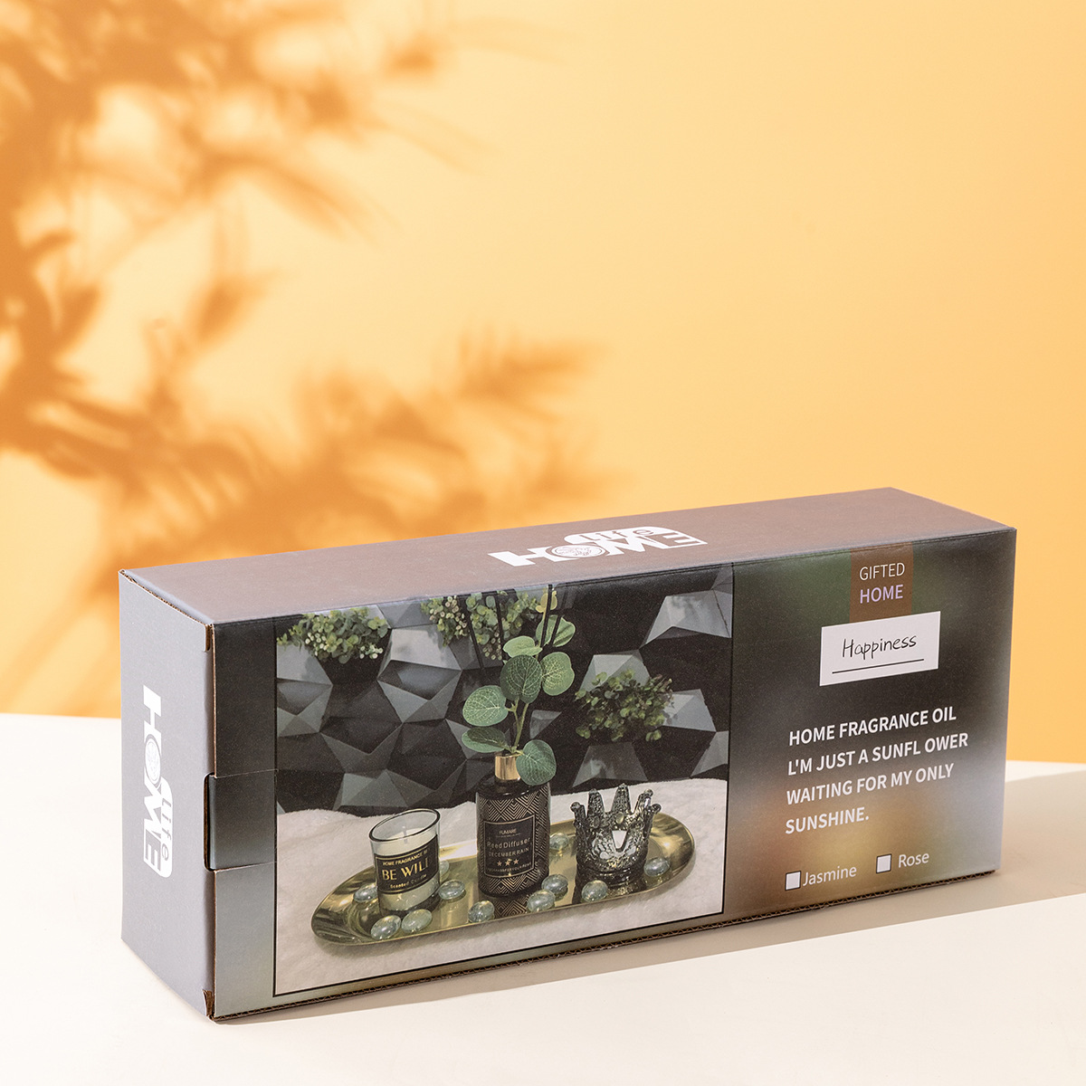 French-style home fragrance ornaments, crown rattan scented candle cup gift set, high-end birthday gift, ceiling lamp to illuminate your wonderful life Application Scenario