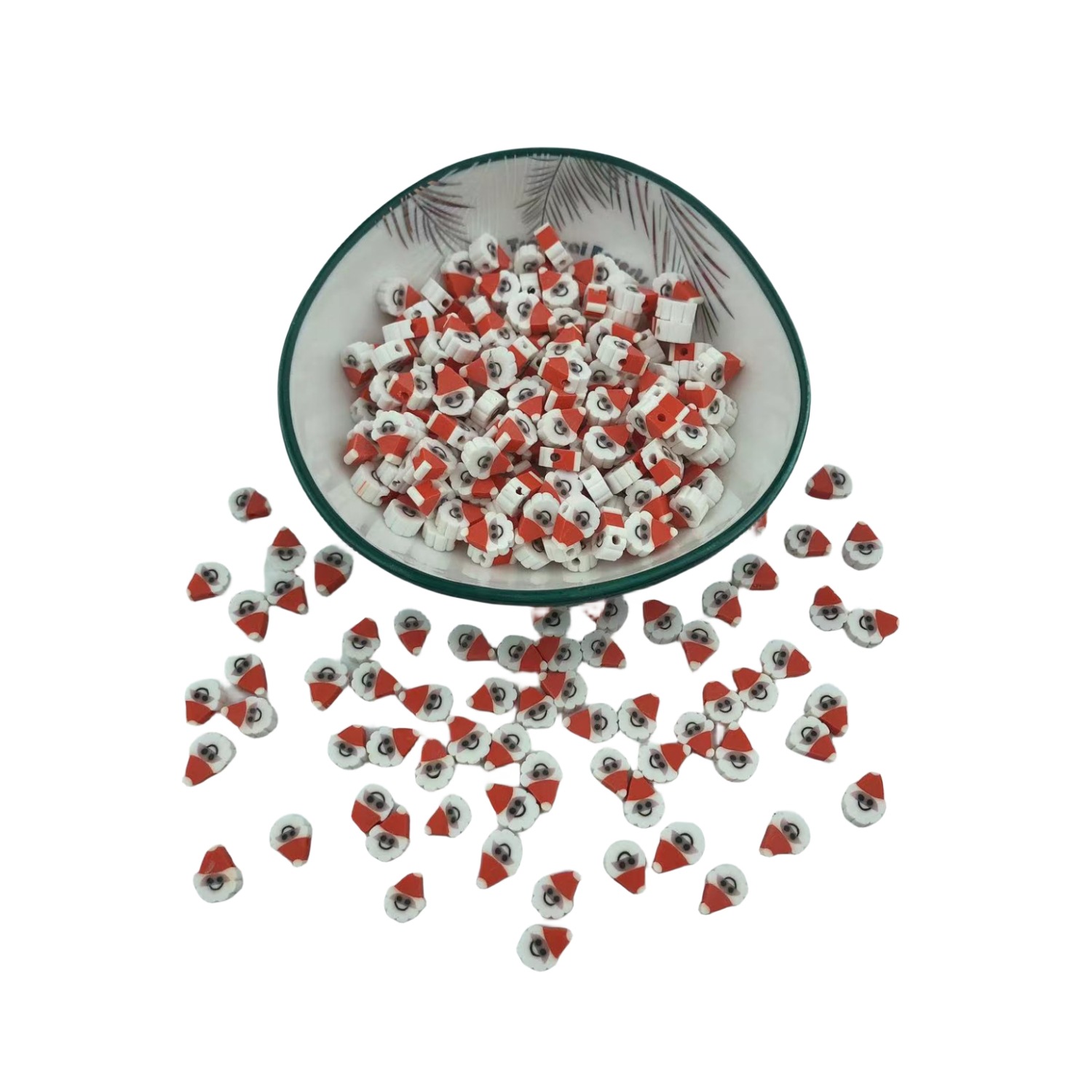Factory Direct Sales Cross-Border New Children's Diy Jewelry Accessories Christmas Polymer Clay Beads 10Mm Hole Set Creative Hand-Made Polymer Clay Beads Diy Jewelry Materials details Picture