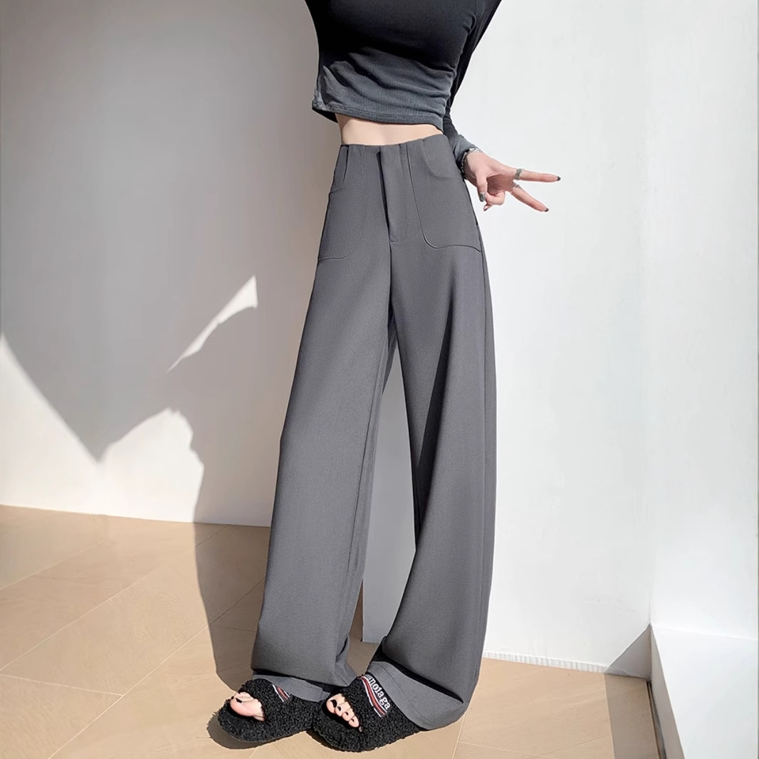 Narrow suit pants for women's autumn 2025 new style: Loose, casual, wide-leg, high-waisted, straight-leg trousers with a good drape, a versatile and trendy style Application Scenario