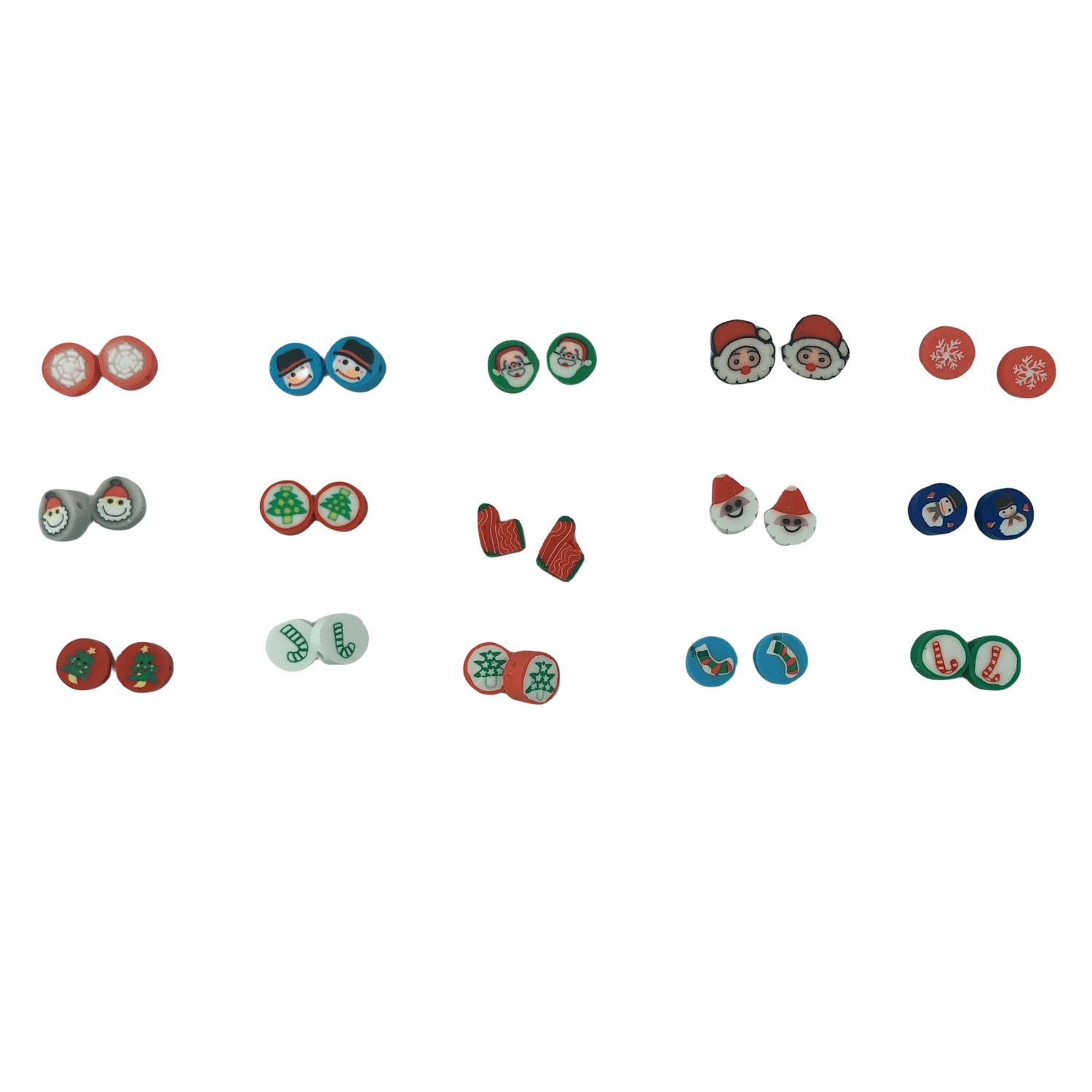Factory Direct Sales Cross-Border New Children's Diy Jewelry Accessories Christmas Polymer Clay Beads 10Mm Hole Set Creative Hand-Made Polymer Clay Beads Diy Jewelry Materials Item Picture