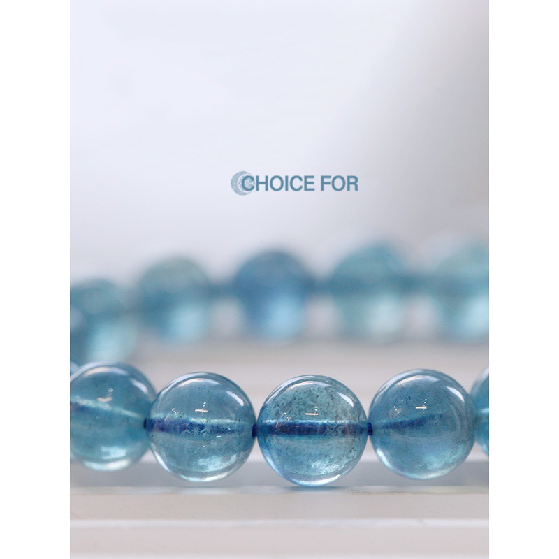 CHOICEFOR Crystal Selection Lingmeng Old Mine Hall-grade Devil Starlight Aquamarine Crystal Bracelet, Bracelet, Accessory, Loose Bead Gift Application Scenario