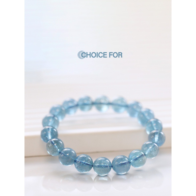 CHOICEFOR Crystal Selection Lingmeng Old Mine Hall-grade Devil Starlight Aquamarine Crystal Bracelet, Bracelet, Accessory, Loose Bead Gift Specification image