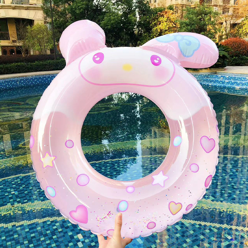 Children's cartoon inflatable swimming rings, cute and thick PVC armpit rings, swimming equipment for boys, girls and babies Application Scenario