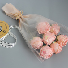 Gradient multi-pack flower bouquet packaging bags, carnation rose fresh flower gift boxes, transparent bags, multi-pack fresh flower packaging products Specification image
