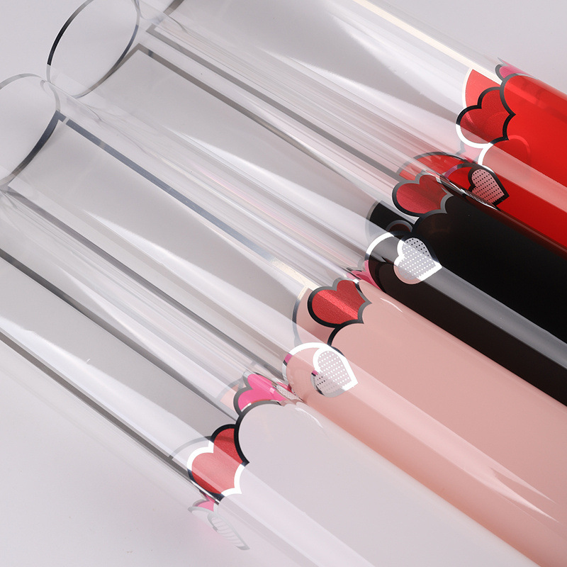 七夕乐乐心单支玻璃纸袋花束包装袋花店花艺玫瑰包花纸材料鲜花包装用品