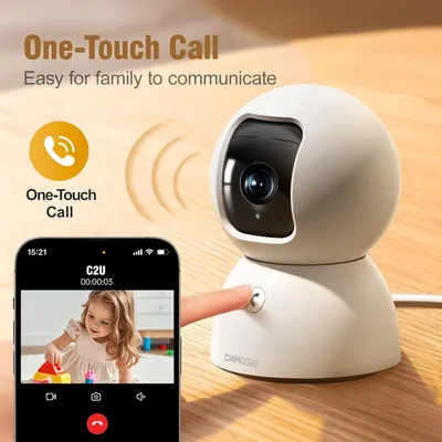 Cinmoore 3K pet dog camera pan-tilt monitoring with mobile App for remote viewing CM-2U thumbnail