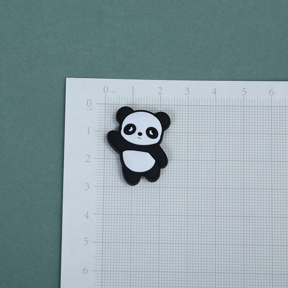 Cartoon PVC soft plastic Panda series mobile phone case Crocs Shoe Buckle Pencil Case storage box DIY accessories Cute Panda Shoe decoration mobile phone case decoration DIY creative accessories Application Scenario