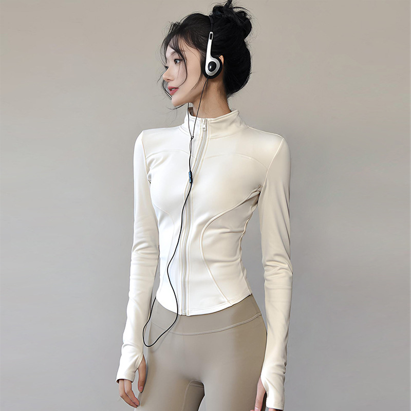 Lulu 7-size 23-color high-elasticity slimming yoga jacket for women, 2025 new style sport top, casual fitness wear, outdoor sports clothing Specification image