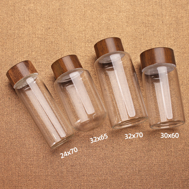 Amazon Select 20g transparent glass bottle with threaded seal, coffee bean display, commercial coffee tool glass jar details Picture