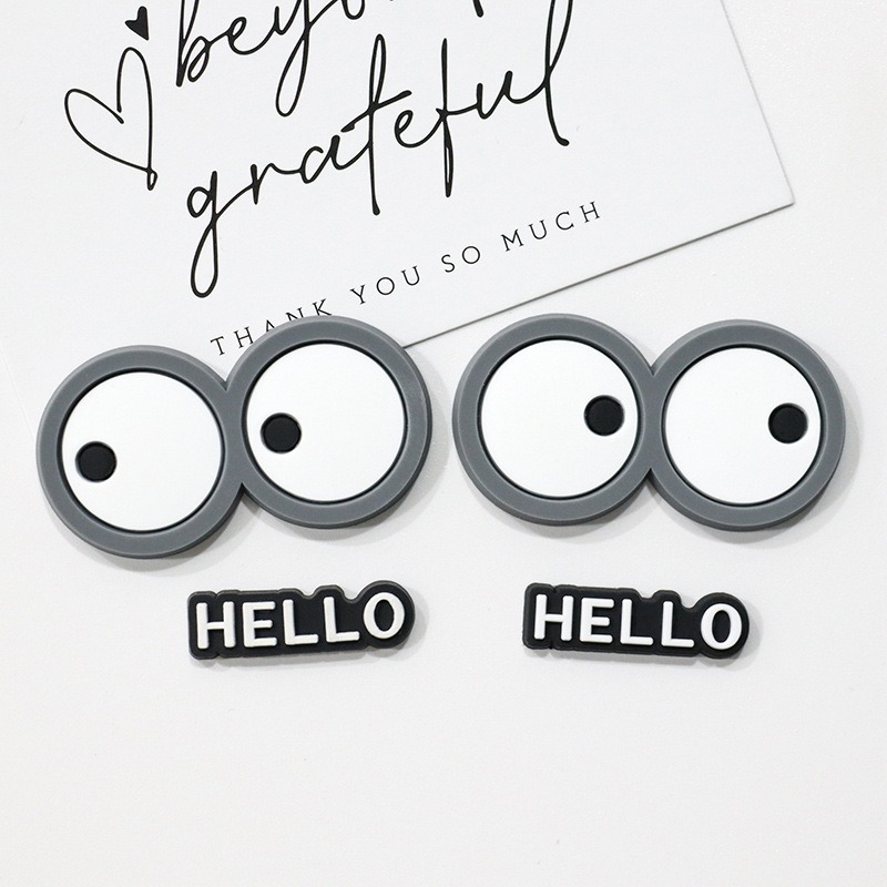 DIY accessories Soft glue eye piercing shoes flower shoe buckle mobile phone case refrigerator water cup Driving license patch hair accessories hair rope decoration creative personality details Picture