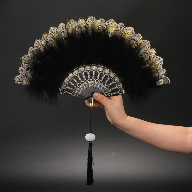 Ancient-style feather fans, Wing Chun dance, square dance, cheongsam performance, fans, internet-famous fans, light and elegant details Picture
