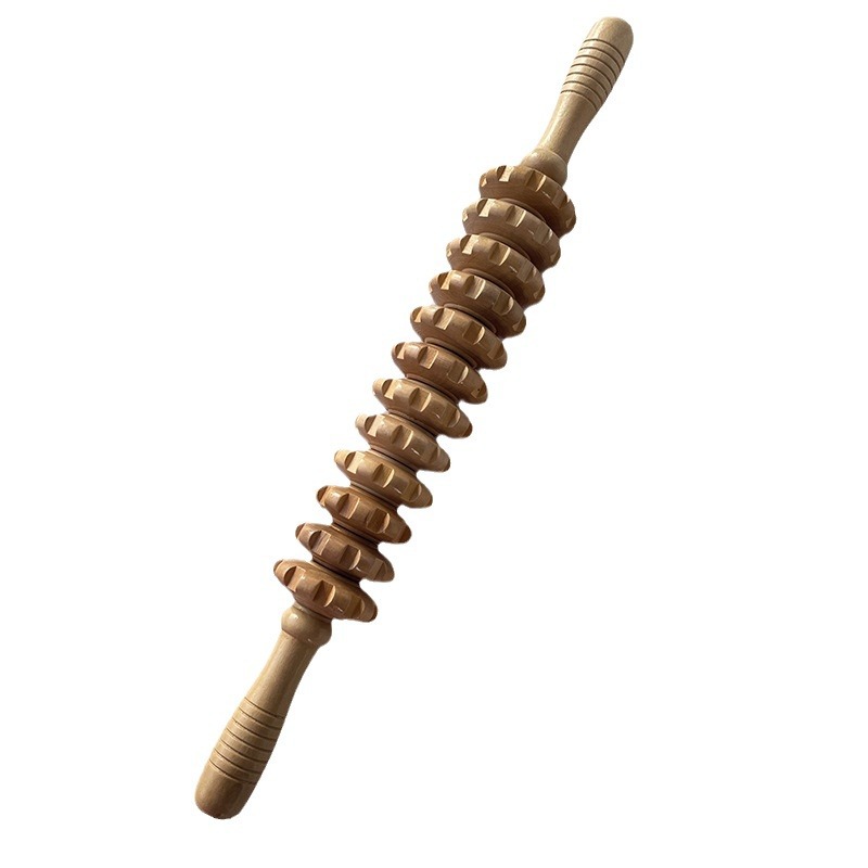Comercio exterior estilo de detonación madera sólida nueve ruedas masajeador de madera de espalda salud meridiano roller masajeador concesiones al por mayor especial comercio exterior especial Item Picture