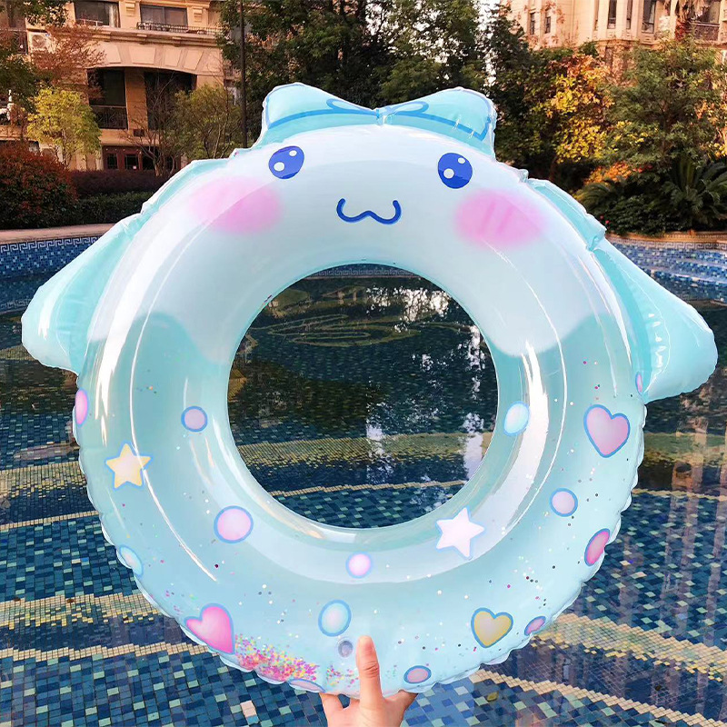 Children's cartoon inflatable swimming rings, cute and thick PVC armpit rings, swimming equipment for boys, girls and babies Specification image
