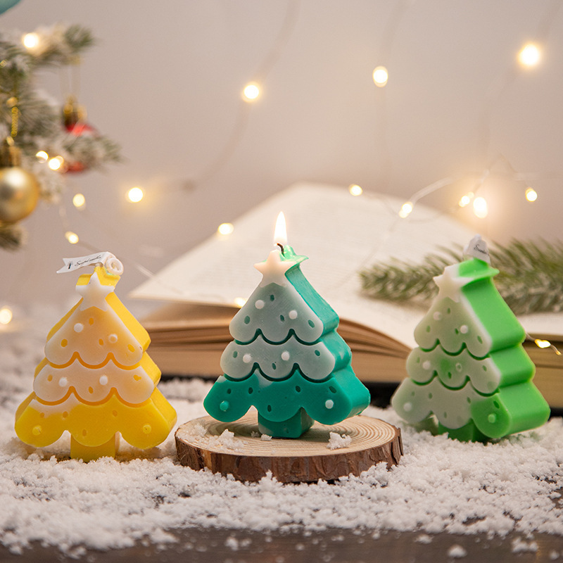 ins árbol de navidad velas perfumadas venta al por mayor estilo creativo hogar regalos de vacaciones oficina transfronteriza cultura atmósfera decoración suministros Specification image