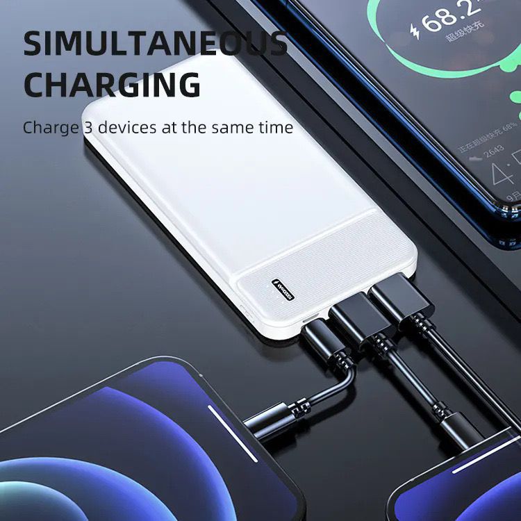 New two-way fast charging 10,000 mah mini ultra-thin power bank, large-capacity portable, suitable for use on planes, digital computer and mobile phone accessories Application Scenario