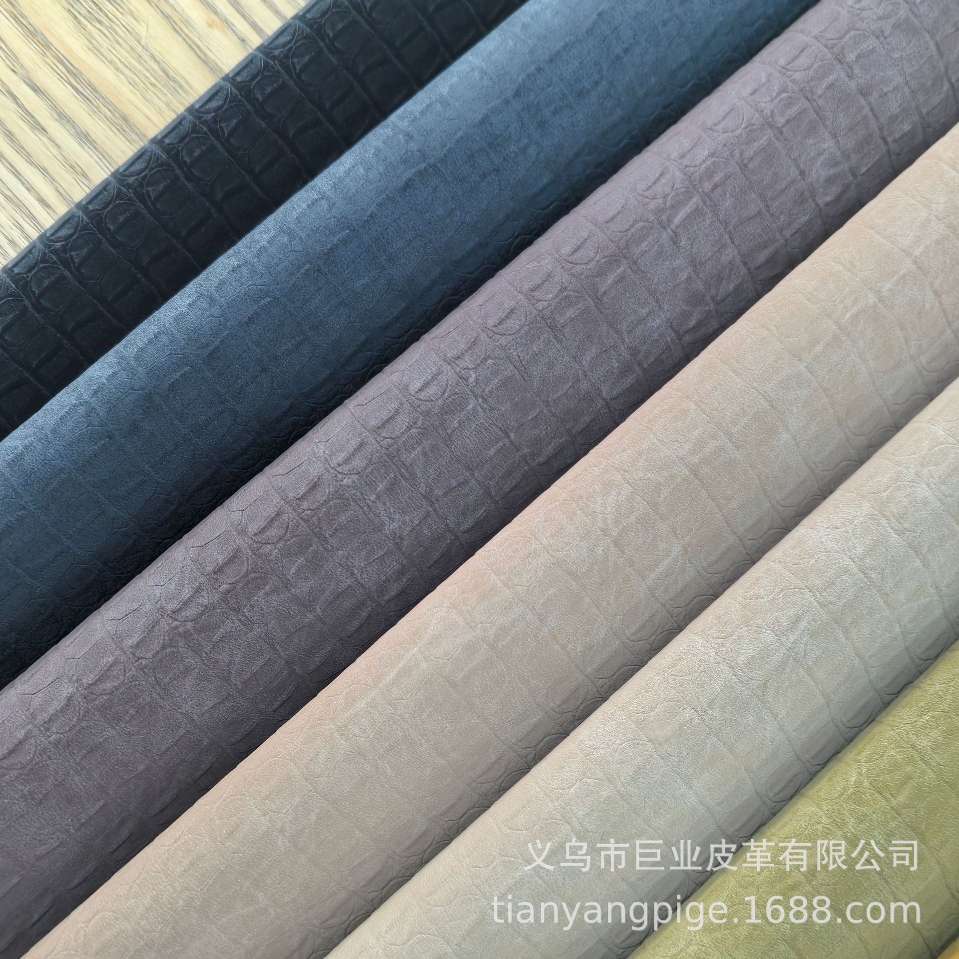 Velvet Crocodile Pu Environmental Protection Leather Faux Leather Texture Luggage Sofa Leather Materials Shoes Clothing Sports Goods Special Advanced Home Decoration Fabric Specification drawing