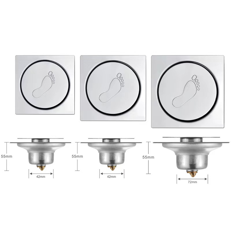 不锈钢地漏/地漏过滤网/地漏pvc/地漏神器/地漏地漏网白底实物图