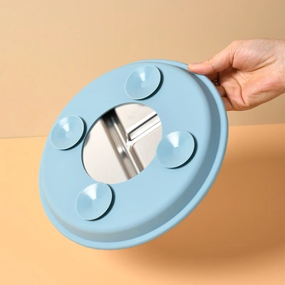 Cross-border hot selling children's feeding tableware stainless steel plate silicone non-slip suction cup cover insulation safety stock supply thumbnail