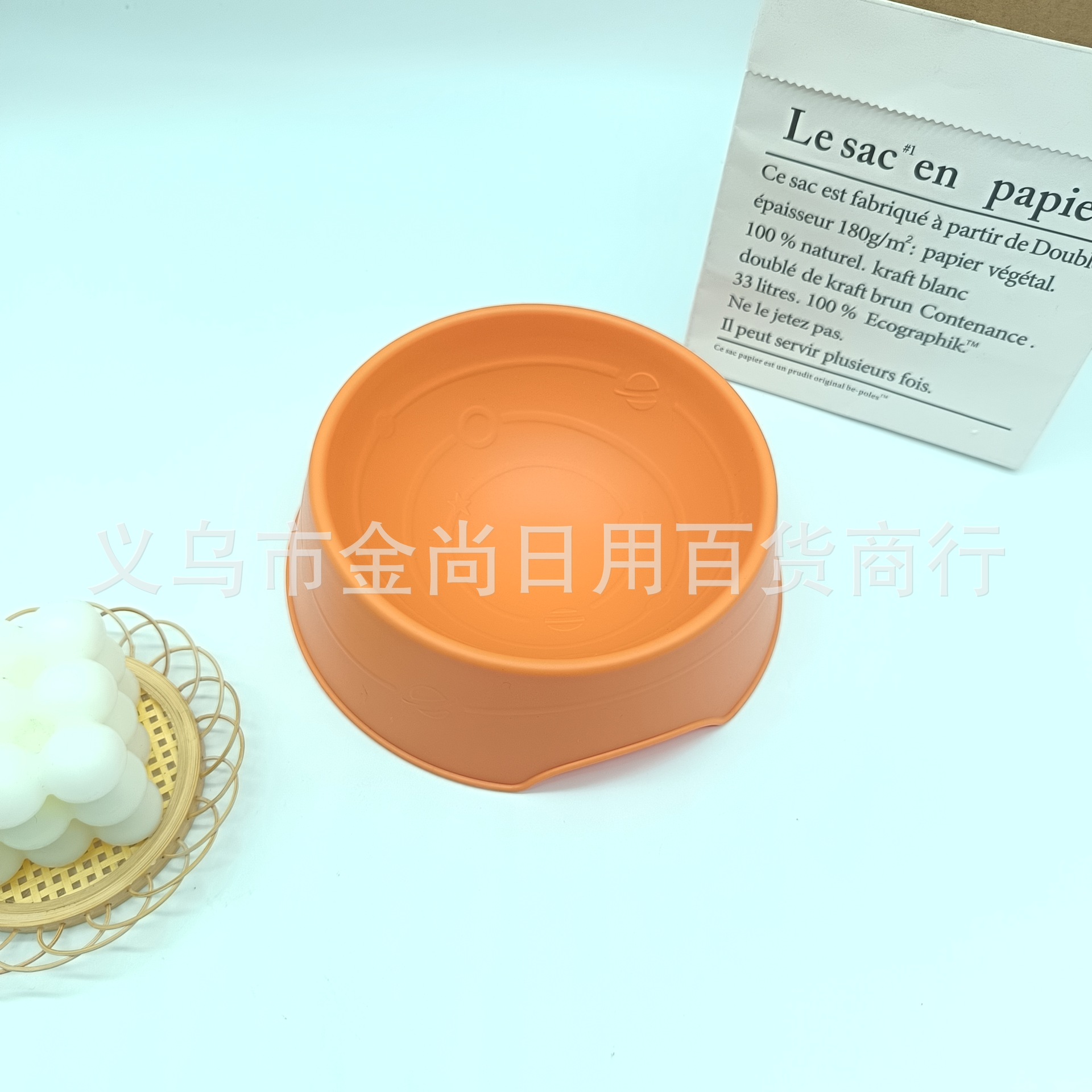 Cross-border wholesale of candy-colored pet supplies, special oval double bowls for cats, anti-tipping plastic dog basins, cat food utensils, water bowls, dog bowls, pet tableware details Picture