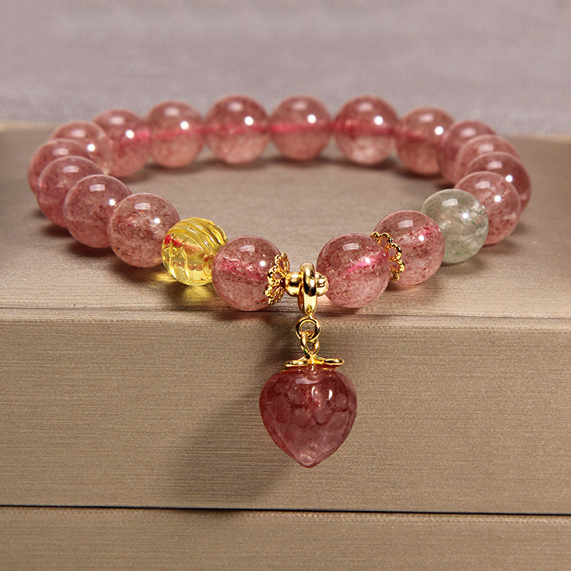 Natural garnet multi-layer crystal bracelet, female student best friend bracelet, trendy accessory bracelet gift details Picture