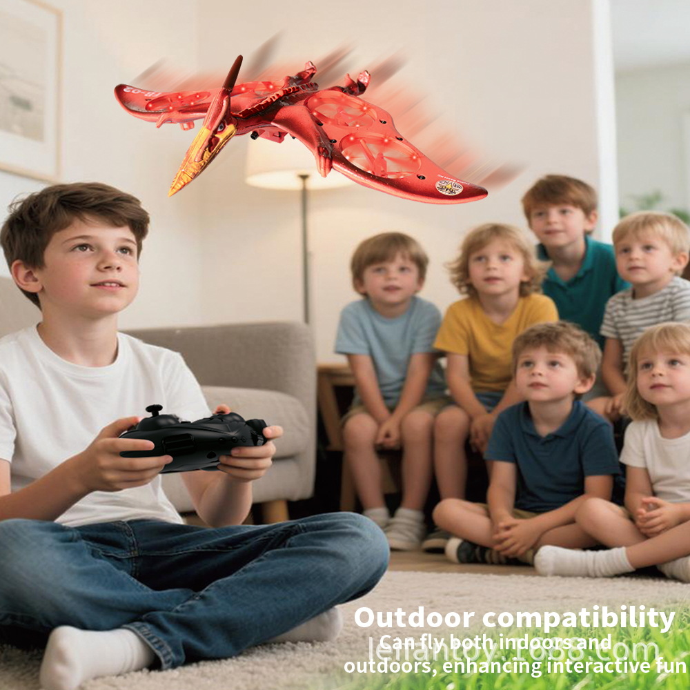 Cross-border foreign trade remote control aircraft, wing Loong fighter jet, dinosaur simulation, cool lights, quadcopter toy Specification image
