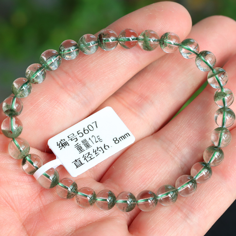Green Ghost Natural Bracelet Brazilian Treasure Basin Thousand-Layer Mountain without Red Skin Crystal Jewelry Bracelet Gift Specification image