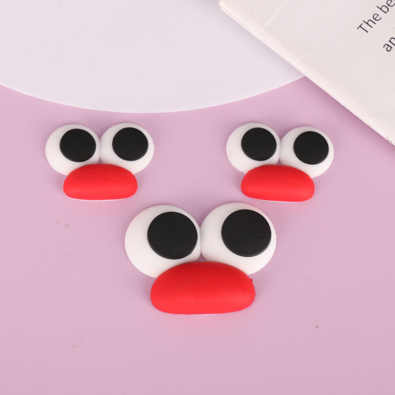 Cartoon three-dimensional big eyes sausage mouth PVC soft patch DIY accessories cute creative glass phone case accessories Fun cute personality decorative stickers Application Scenario