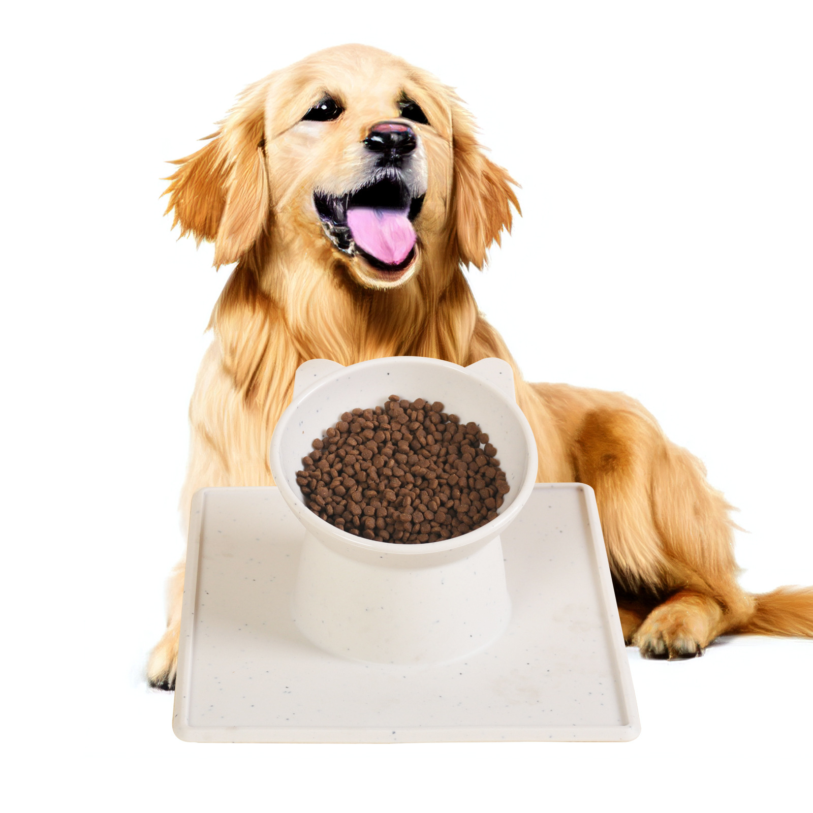 Cross-border pet supplies for Dogs and cats Silicone portable feeding bowl Food bowl Water bowl Cat dog food Cat food tray food wholesale safe and durable feeding supplies full figure