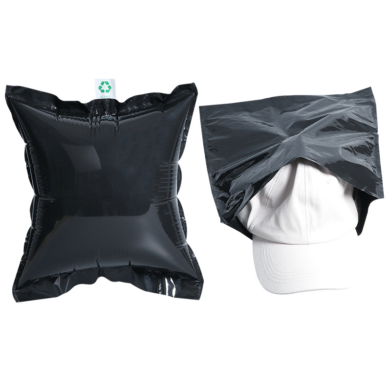Special Express Baseball Cap Black Thickened Inflatable Bag Hat Bag Buffer Air Bubble Bag High Quality Air Column Bag Packing To Protect The Safety Of The Hat Item Picture