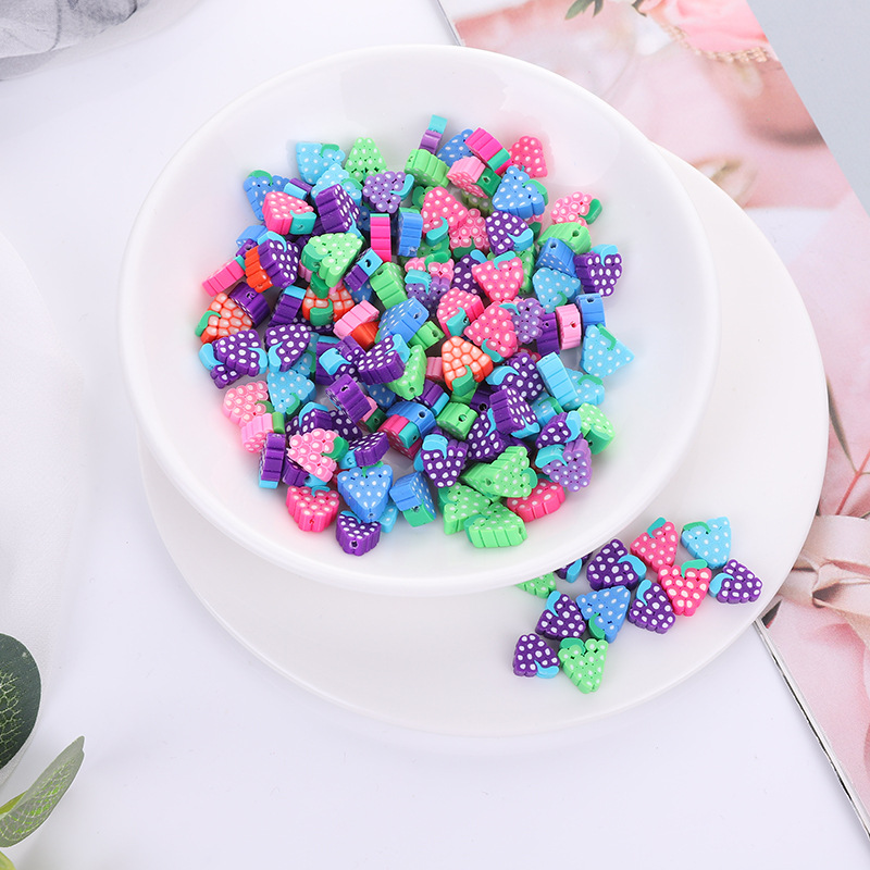 Color Pottery Polymer Ceramics Colorful Cartoon Cute Pendant Diy Handmade Products Punch Style Opp Bag Factory For Creative Decorative Gifts Specification drawing