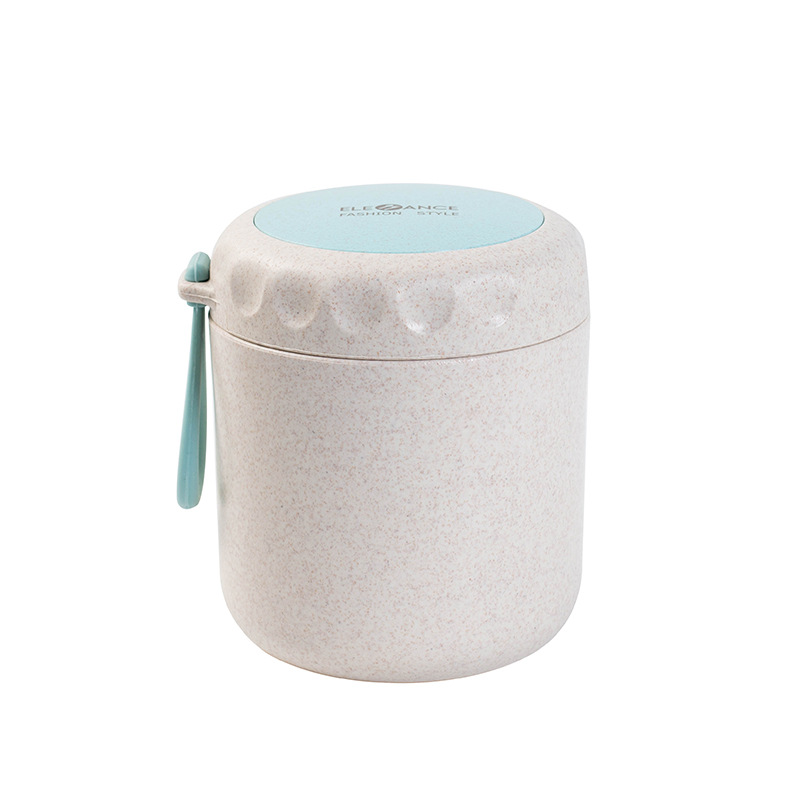 Wholesale Japanese portable round breakfast cups, cereal milk cups, covered soup cups, microwave-safe small lunch boxes, porridge cups, food storage boxes, and lunch boxes are practical and convenient Item Picture