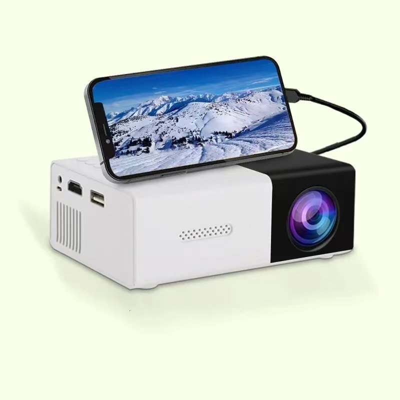 Cross-Border Best-Selling Mini Portable Yg300mini Projector Wired Screen Version Yellow And White Machine In Stock Wholesale High-Definition Portable Projector Specification drawing