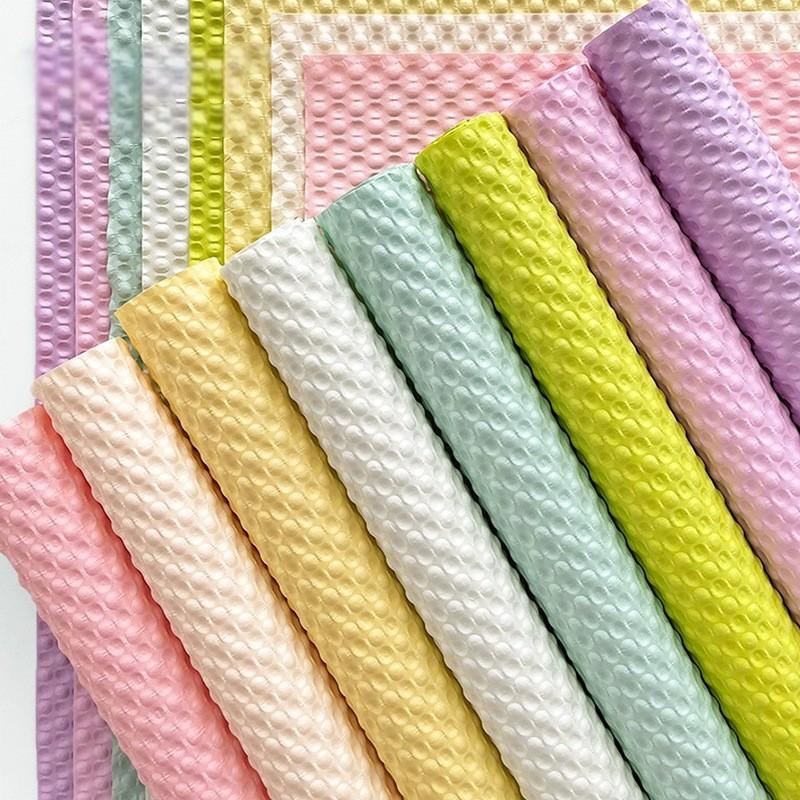 泡芙立体浮雕牛皮纸圆点压纹包装纸鲜花束包花材料批发花束包装用品