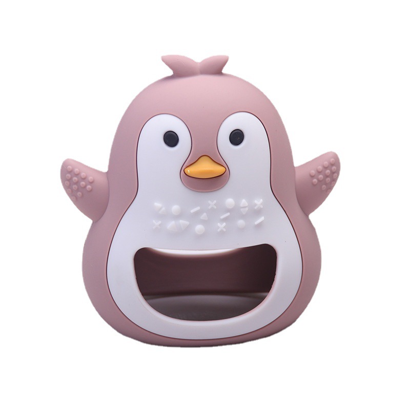 Amazon's new baby silicone teether stick comfort bracelet Penguin teether glove toy baby teether stick glove type teether grinder Item Picture