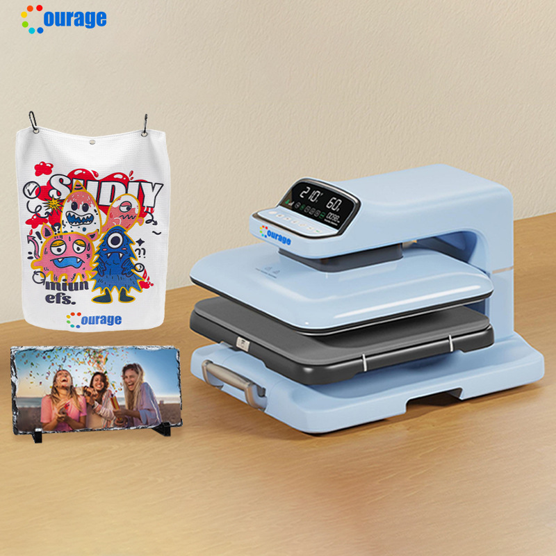 Intelligent renewal fully automatic heat transfer printing machine, high-pressure flat digital heat transfer drilling machine, T-shirt printing heat transfer printing machine Item Picture