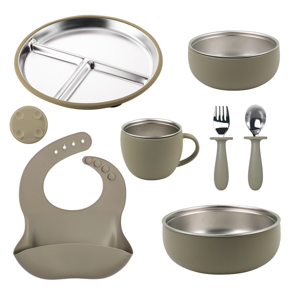 Silicone Feeding Tableware Is Safe, Healthy And Easy To Clean Specification drawing