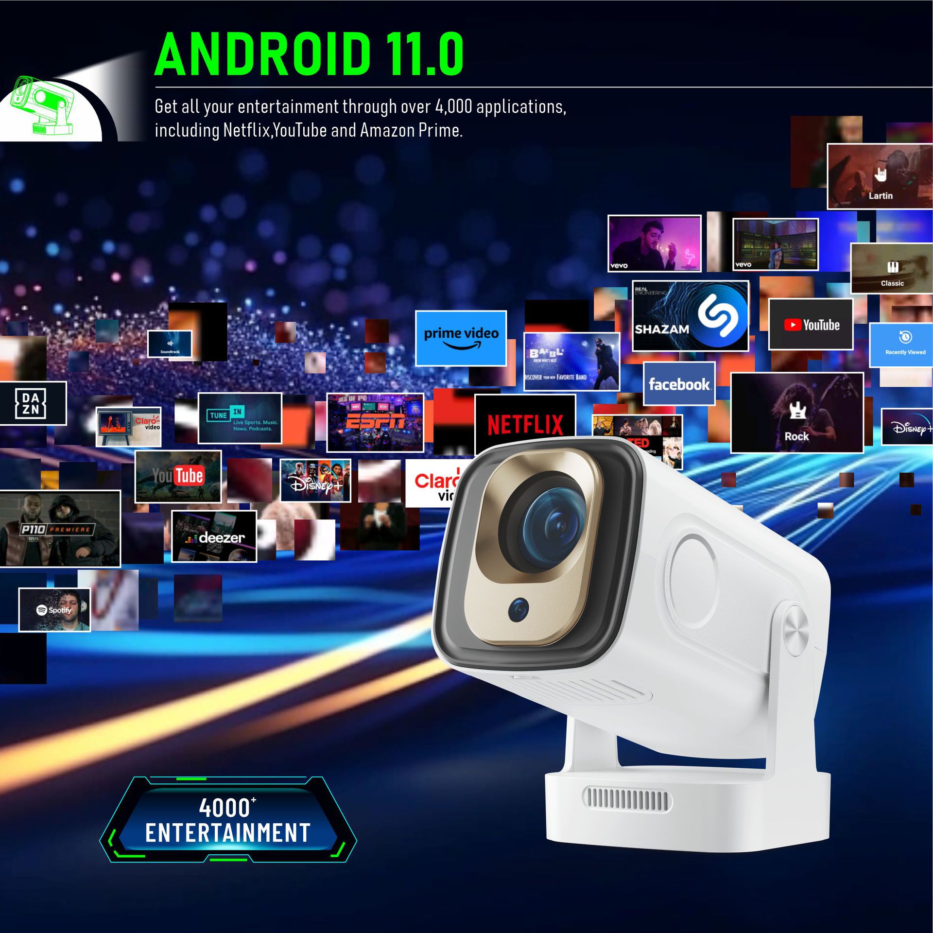 The New Hy260pro Voice-Controlled Projector Is A True 1080P Mini Ultra-High-Definition Android Smart Auto-Focusing Portable Projector Application Scenario