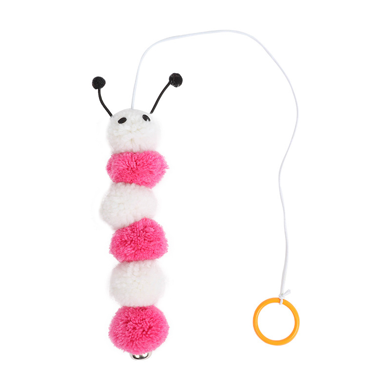 Balloon type elastic rope caterpillar fun cat toy pet cat high hanging ring plush toy cat favorite caterpillar toy Item Picture
