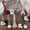 A new Korean fabric cotton-filled bear pendant, a cute and soft three-dimensional animal keychain for children, and a versatile accessory details Picture