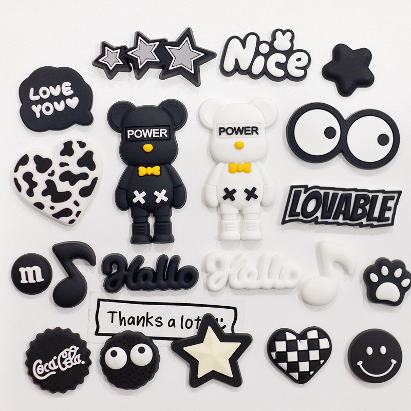 Full body violence bear doll DIY patch soft glue accessories Bear Cave slippers mobile phone shell storage accessories DIY accessories creative dress up small items Specification drawing