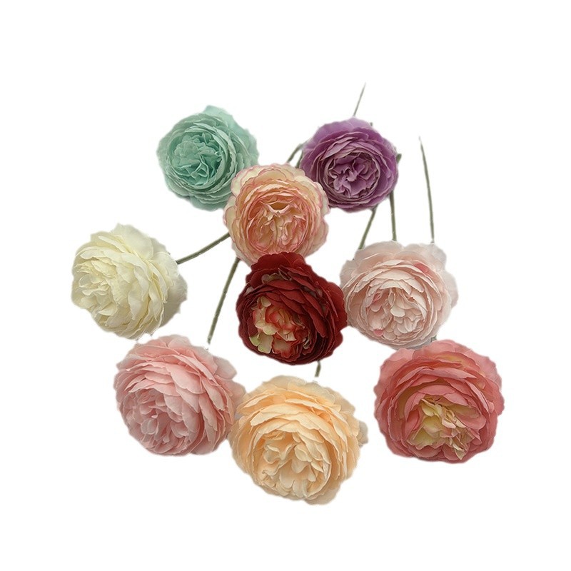 仿真花/拉菲草/针织花/pu花束/情人节白底实物图