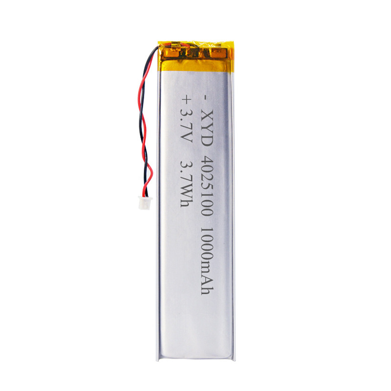 Polymer lithium battery 4025100 3.7V 1000mah rechargeable LED long strip soft pack battery for wardrobe and cabinet lights, electrical and electronic Item Picture