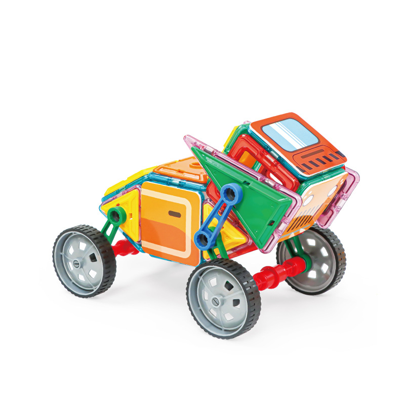 Versatile magnetic sheet disassembly and assembly engineering vehicle, children's DIY assembly excavator, bulldozer, toy building blocks, versatile machine Specification image