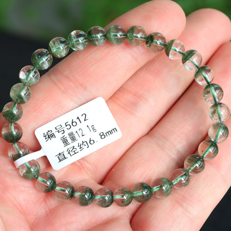 Green Ghost Natural Bracelet Brazilian Treasure Basin Thousand-Layer Mountain without Red Skin Crystal Jewelry Bracelet Gift Item Picture